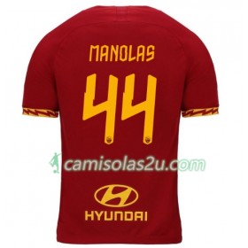 Camisolas de Futebol AS Roma Manolas 44 Equipamento Principal 2019/20 Manga Curta